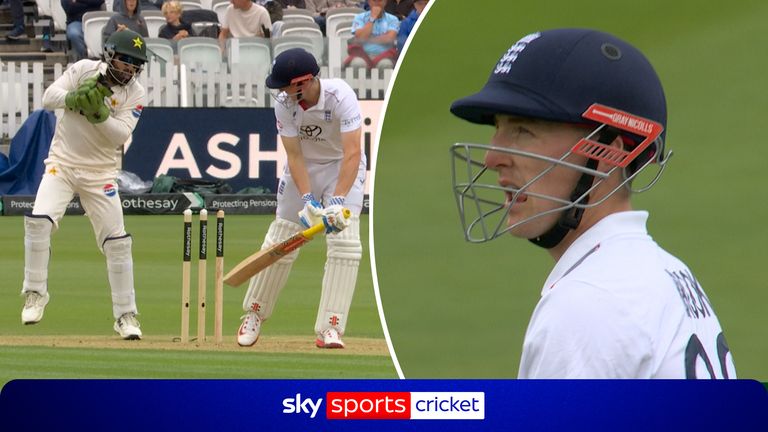 Harry Brook batting for England against Pakistan at Lord's Cricket Ground on Day 3, August 29, 2026