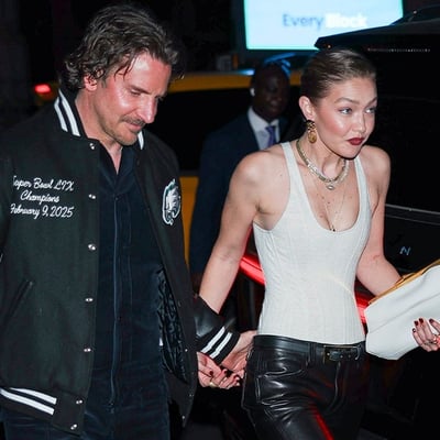 Gigi Hadid and Bradley Cooper wearing matching rings in Paris August 2026
