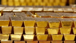 Gold bars stacked in a vault at the United States Mint in West Point, New York, as the gold price hits $4,600 an ounce