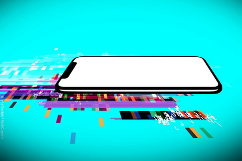 Illustration of spyware threatening mobile device security as US courts begin tracking government surveillance tool use