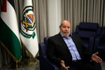 Hamas chief negotiator Khalil al-Hayya during an April 2024 interview in Istanbul