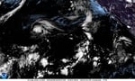 GOES-17 GeoColor satellite image of Hurricane Lala approaching Hawaii's Big Island in August 2026
