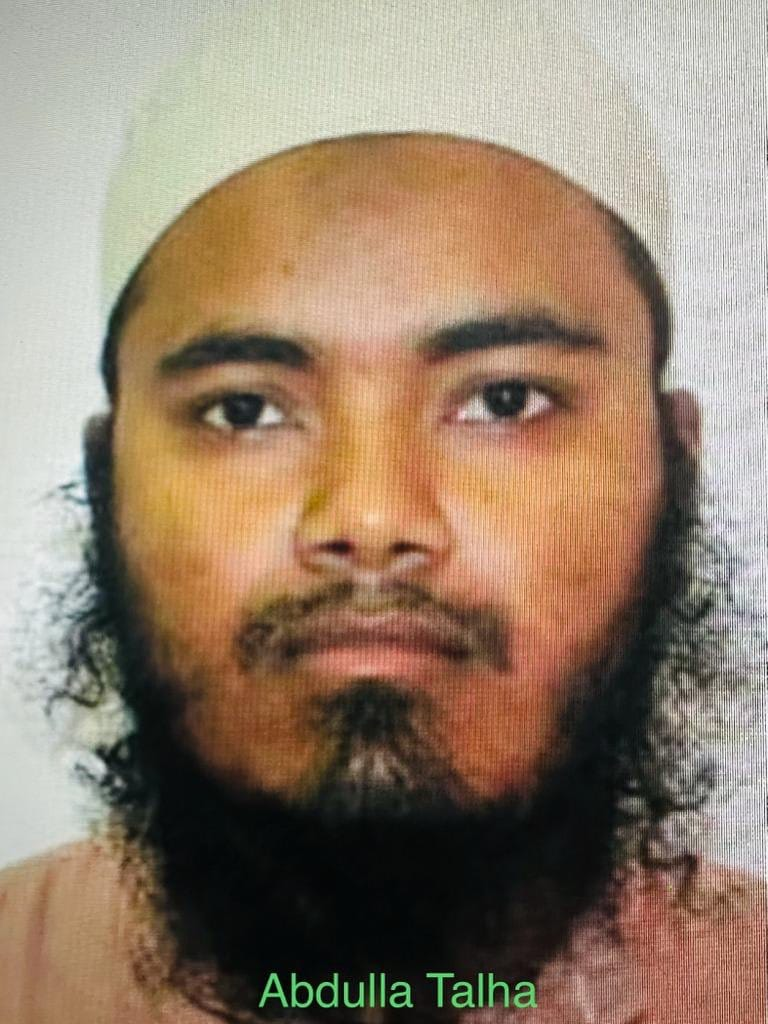 Police handout photograph of Ikramul Haque, labelled with the alias Abdulla Talha
