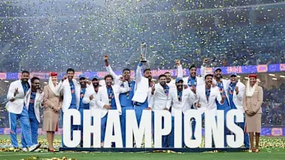 India cricket team during ICC Champions Trophy 2025 campaign at Dubai International Cricket Stadium