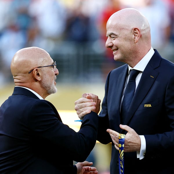 Infantino presenting medal at 2026 FIFA World Cup final