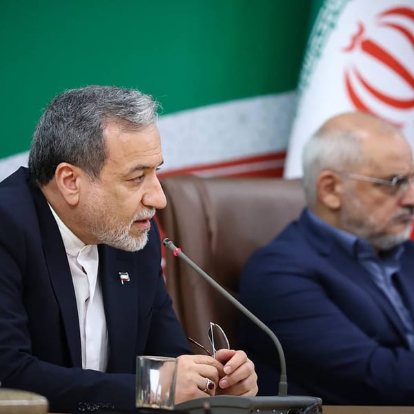 Iranian Foreign Minister Abbas Araghchi speaking at a press conference at the Ministry of Interior in Tehran on National Journalists Day August 2026