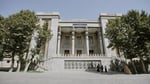 Iran Foreign Ministry headquarters in Tehran where Esmaeil Baghaei announced UK Bulgaria Ukraine non-participation assurances