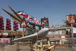 Iranian drone and missile system on display at Azadi Square in Tehran, July 30, 2026