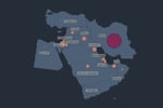 Infographic showing the six-month mark of the Iran-US war and the shipping crisis in the Strait of Hormuz