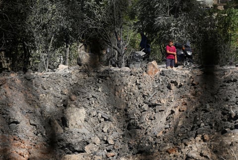 Aftermath of Israeli airstrike on southern Lebanon Burj al-Shamali August 2026