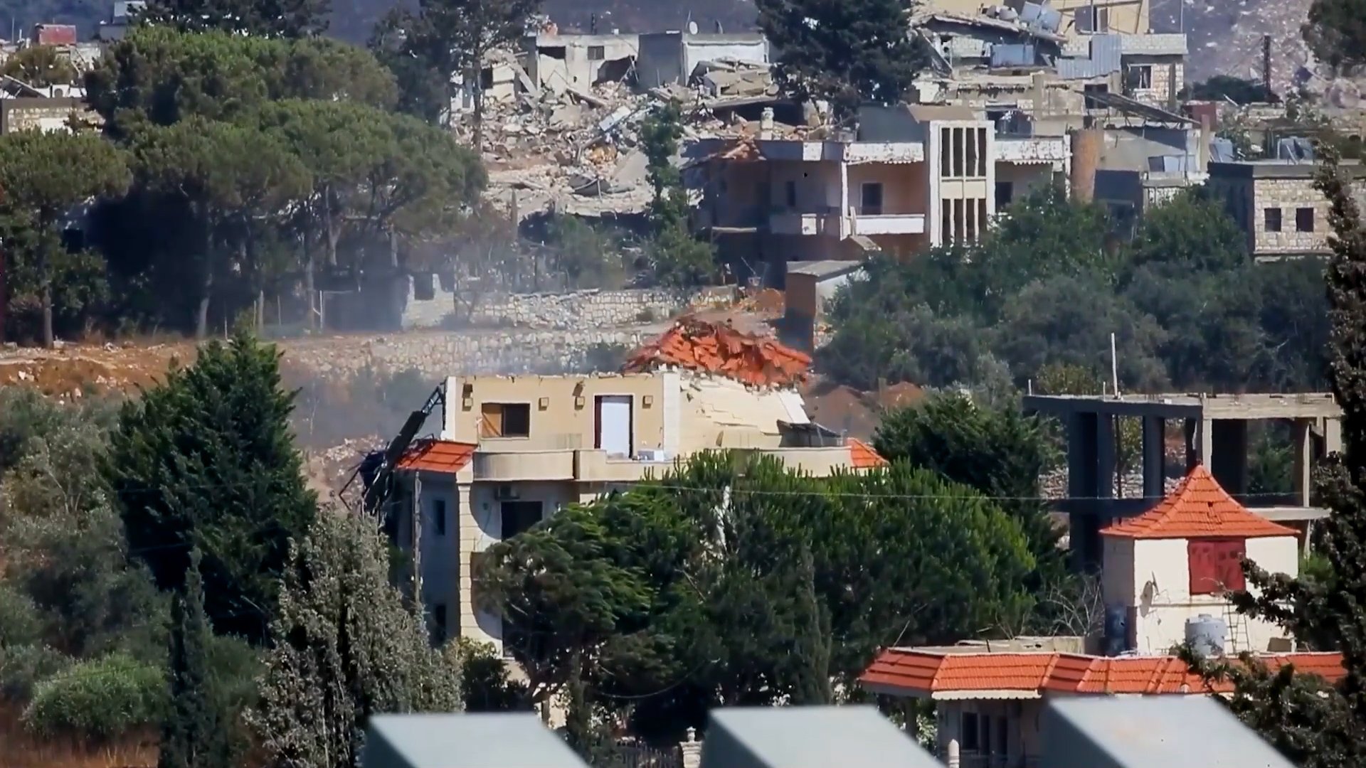 Israeli airstrike damage in southern Lebanon village August 2026