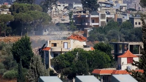 Israeli airstrike damage in southern Lebanon village August 2026