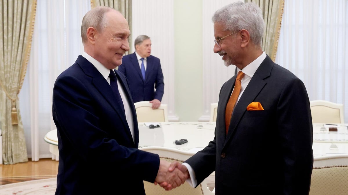 India Foreign Minister S Jaishankar meets Russian President Vladimir Putin at the Kremlin in Moscow
