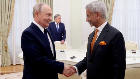 India Foreign Minister S Jaishankar meets Russian President Vladimir Putin at the Kremlin in Moscow