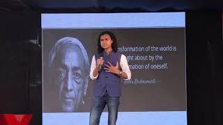 Jay Kabir speaking at TEDxYouth@PWSSama in December 2019 on Teaspoons of Change