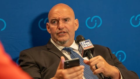 Senator John Fetterman speaks in an interview, August 2026, discussing his rejection of the Gaza genocide label