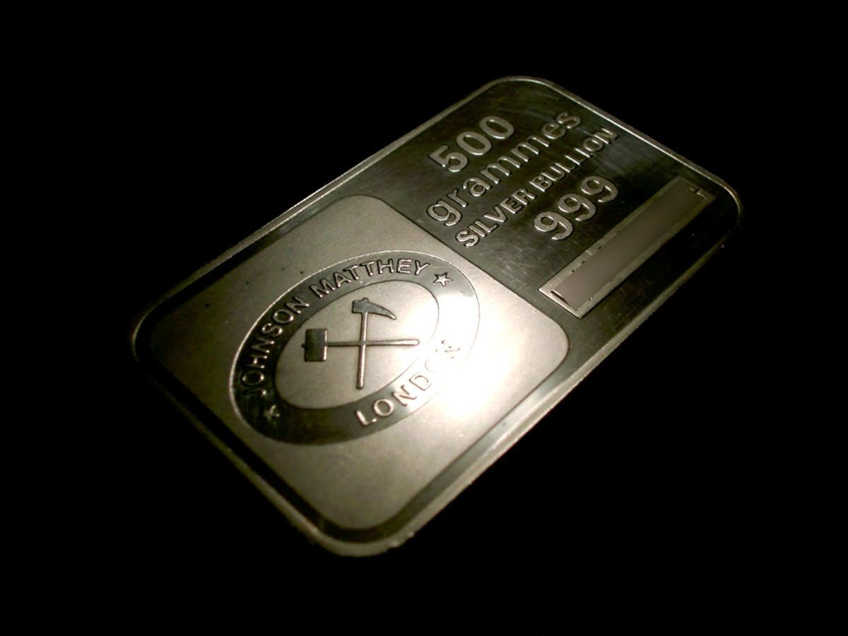 Johnson Matthey 500 gram silver bullion bar precious metal