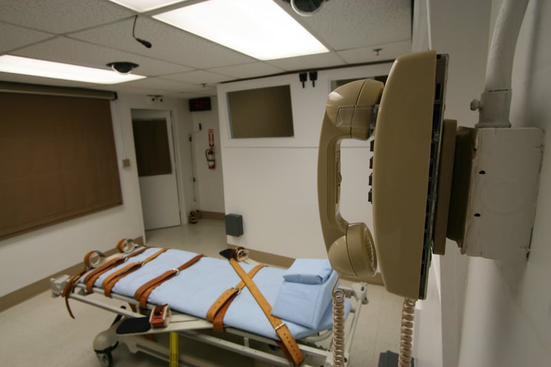 Lethal injection execution chamber in a Florida prison