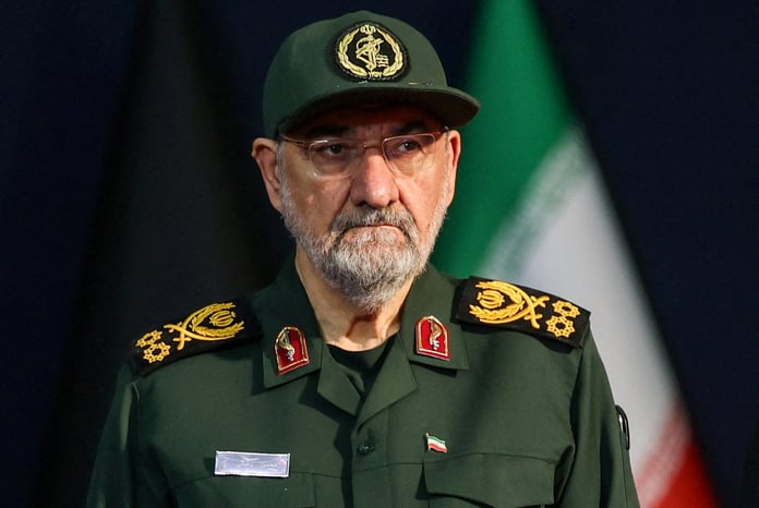 Iran Supreme Leader Khamenei and Mohsen Rezaei at a security meeting in Tehran