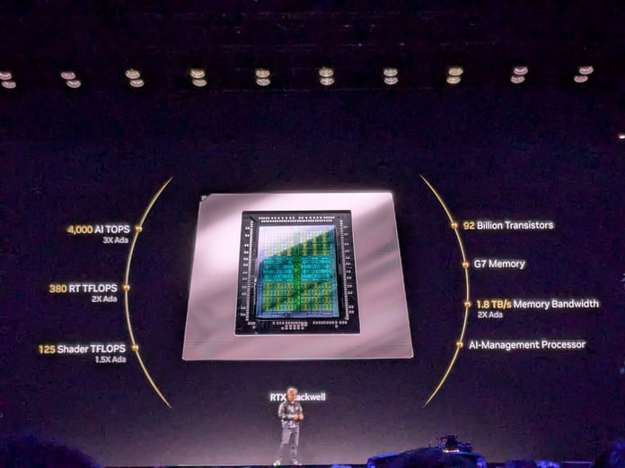 Nvidia CEO Jensen Huang presents Blackwell GPU at CES 2025 Keynote Las Vegas