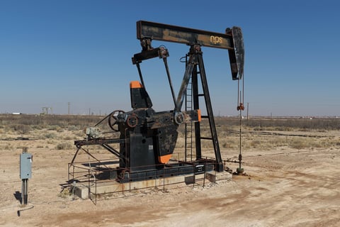 Oil prices today: a working pumpjack on a well in the Permian Basin, the shale field behind most US crude priced against WTI