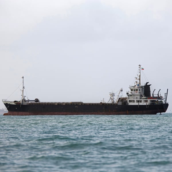 Oil tanker in the Strait of Hormuz as Iran refuses to reopen the passage without sanctions relief