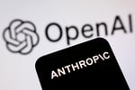 OpenAI and artificial intelligence company logos as COO Brad Lightcap departs after eight years