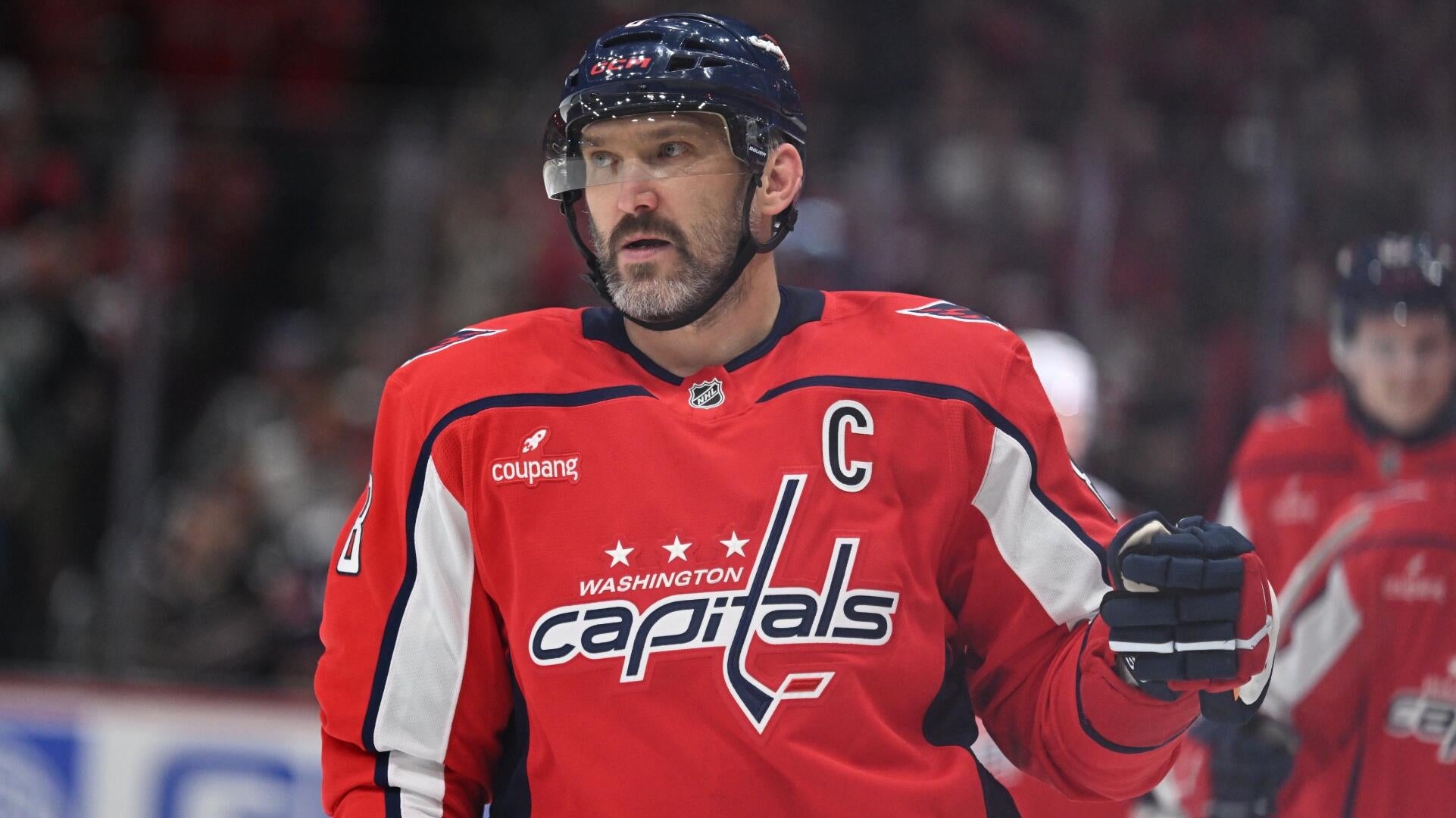 Alex Ovechkin celebrating a goal for the Washington Capitals