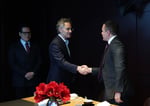 Palantir CEO Alex Karp speaking at World Economic Forum Davos panel with Ecuador President