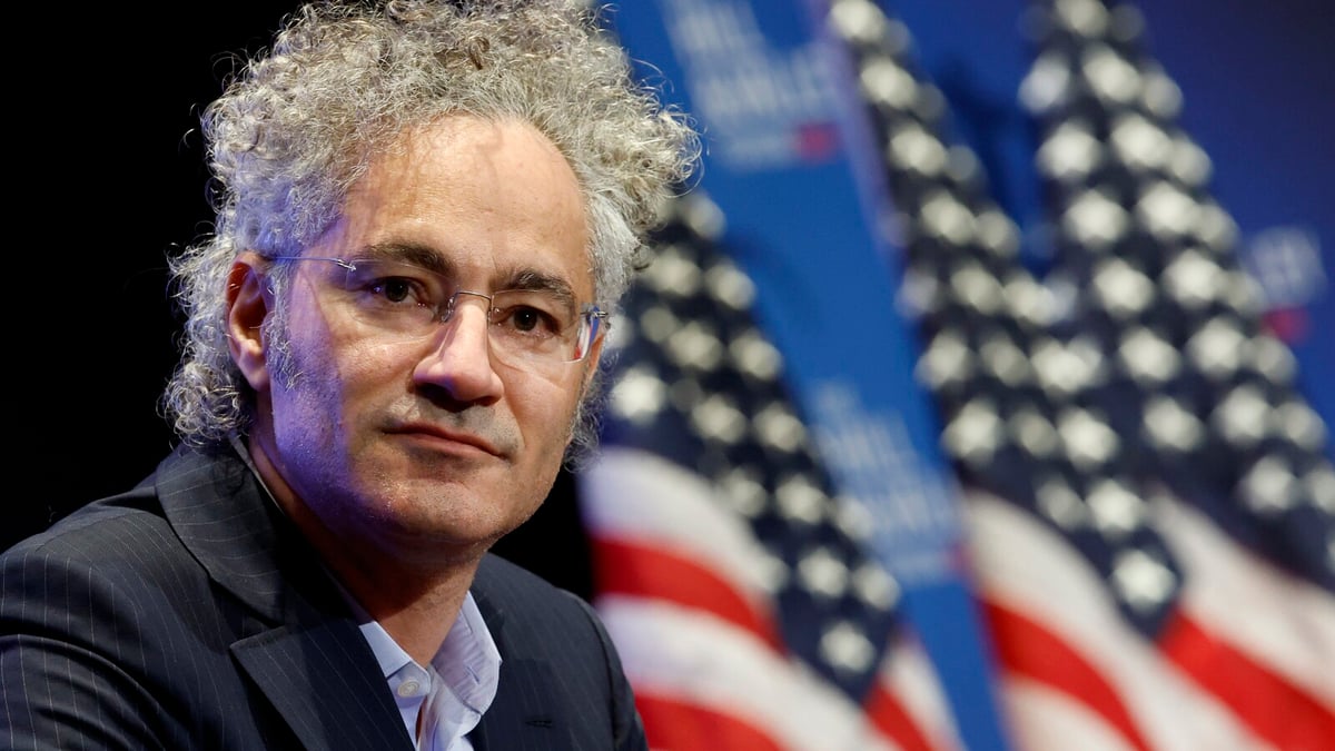 PLTR stock today: Palantir Technologies chief executive Alex Karp at the Hill and Valley Forum at the US Capitol