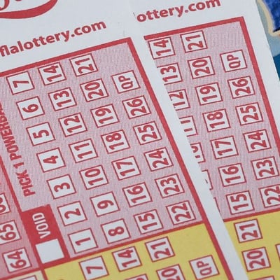 Powerball lottery tickets on display as jackpot reaches $1.04 billion won by single ticket in Quincy Illinois