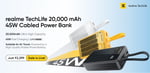 realme TechLife's 20000mAh 45W Fast Charging Power Bank Goes Live on Flipkart from August 6 at ₹2,299