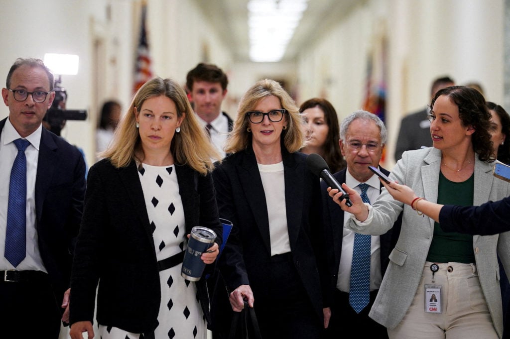 Kathryn Ruemmler testifies before the House Oversight Committee about her email correspondence with Jeffrey Epstein July 2026
