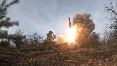 Russian precision strike targeting fuel storage tanks northeast of Odessa