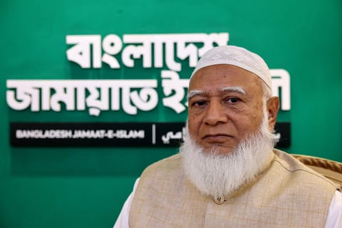 Shafiqur Rahman, Ameer of Bangladesh Jamaat-e-Islami and Leader of the Opposition, photographed in Dhaka