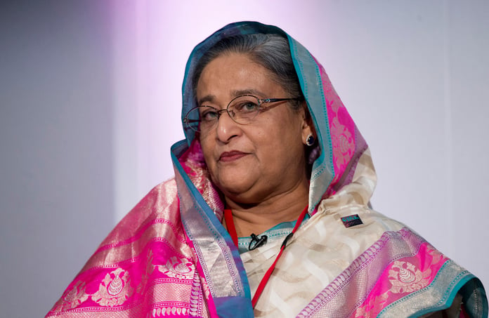 Sheikh Hasina, former Bangladesh prime minister, during her exile in India before her August 2026 speech