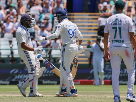 India celebrate at Newlands in the South Africa vs India cricket timeline, the shortest completed Test in history