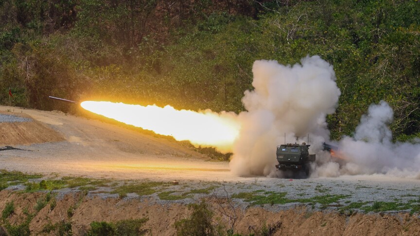 South Korean soldiers at a military exercise near the Demilitarized Zone as Ulchi Freedom Shield begins