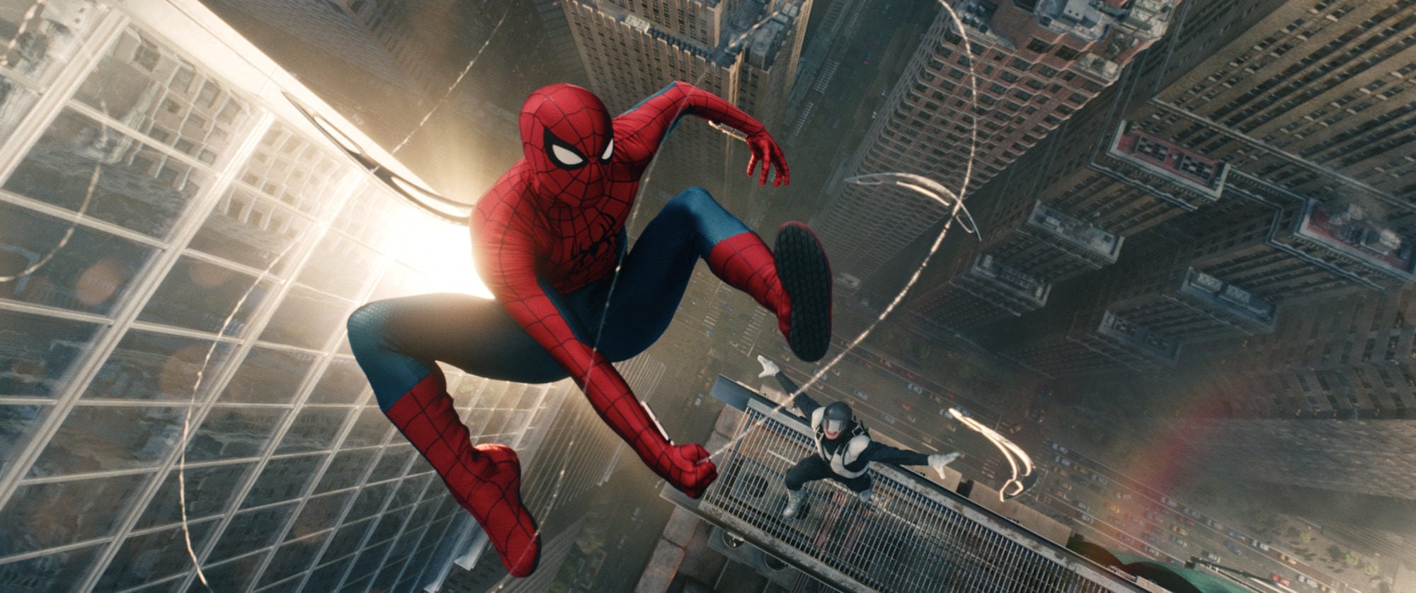 Tom Holland as Spider-Man with Zendaya and Sadie Sink in Spider-Man Brand New Day 2026