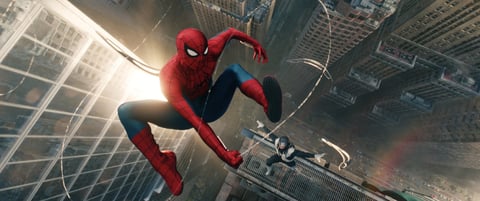 Tom Holland as Spider-Man with Zendaya and Sadie Sink in Spider-Man Brand New Day 2026