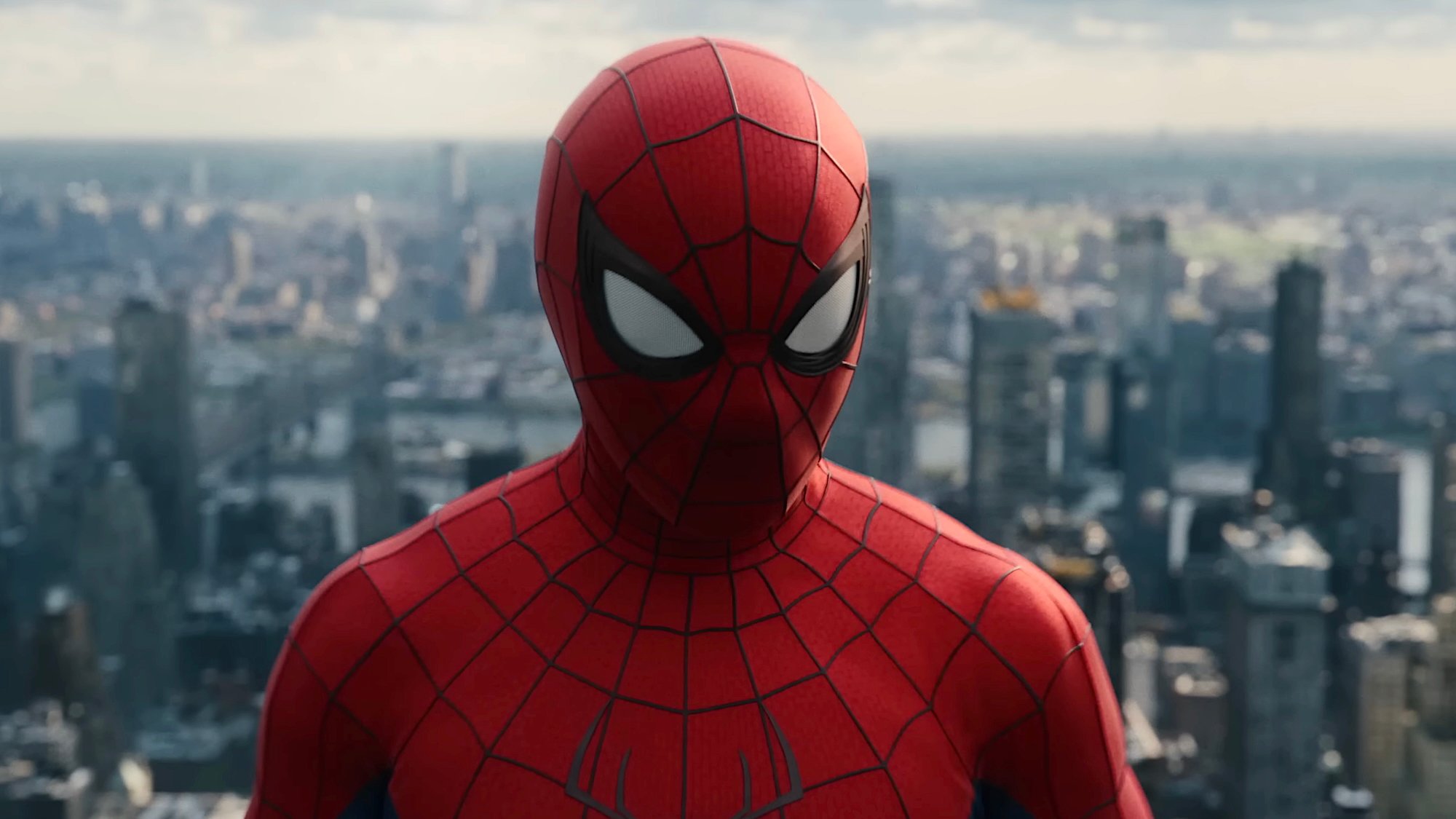 Spider-Man swings over New York City in Spider-Man Brand New Day 2026 Marvel Studios Sony Pictures