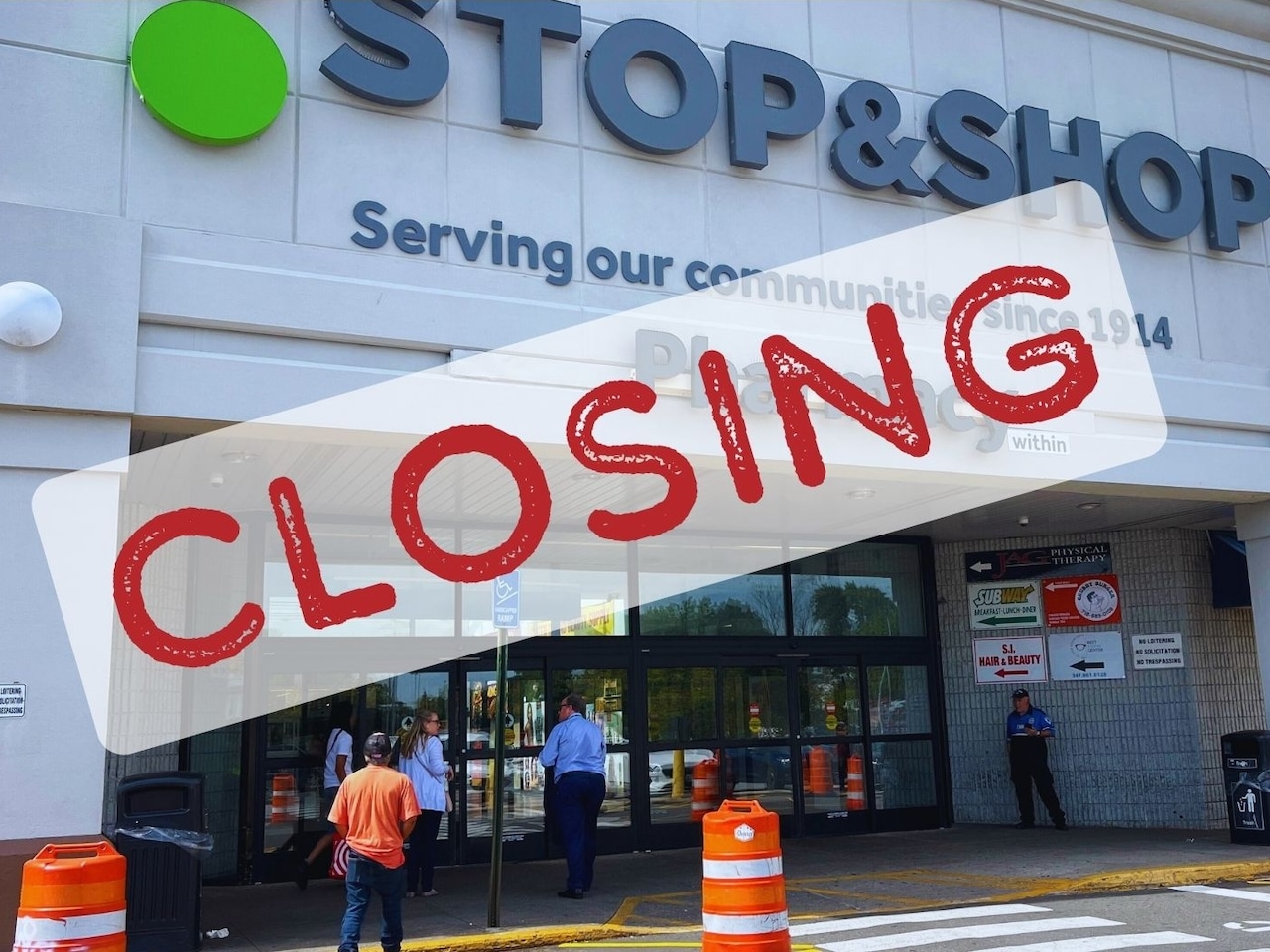 Stop and Shop supermarket storefront in New Jersey