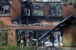 Firefighters battle a wildfire that destroyed 19 homes in Stourbridge, West Midlands, England