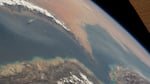 The Strait of Hormuz photographed from the International Space Station showing Iran coast and Persian Gulf entrance
