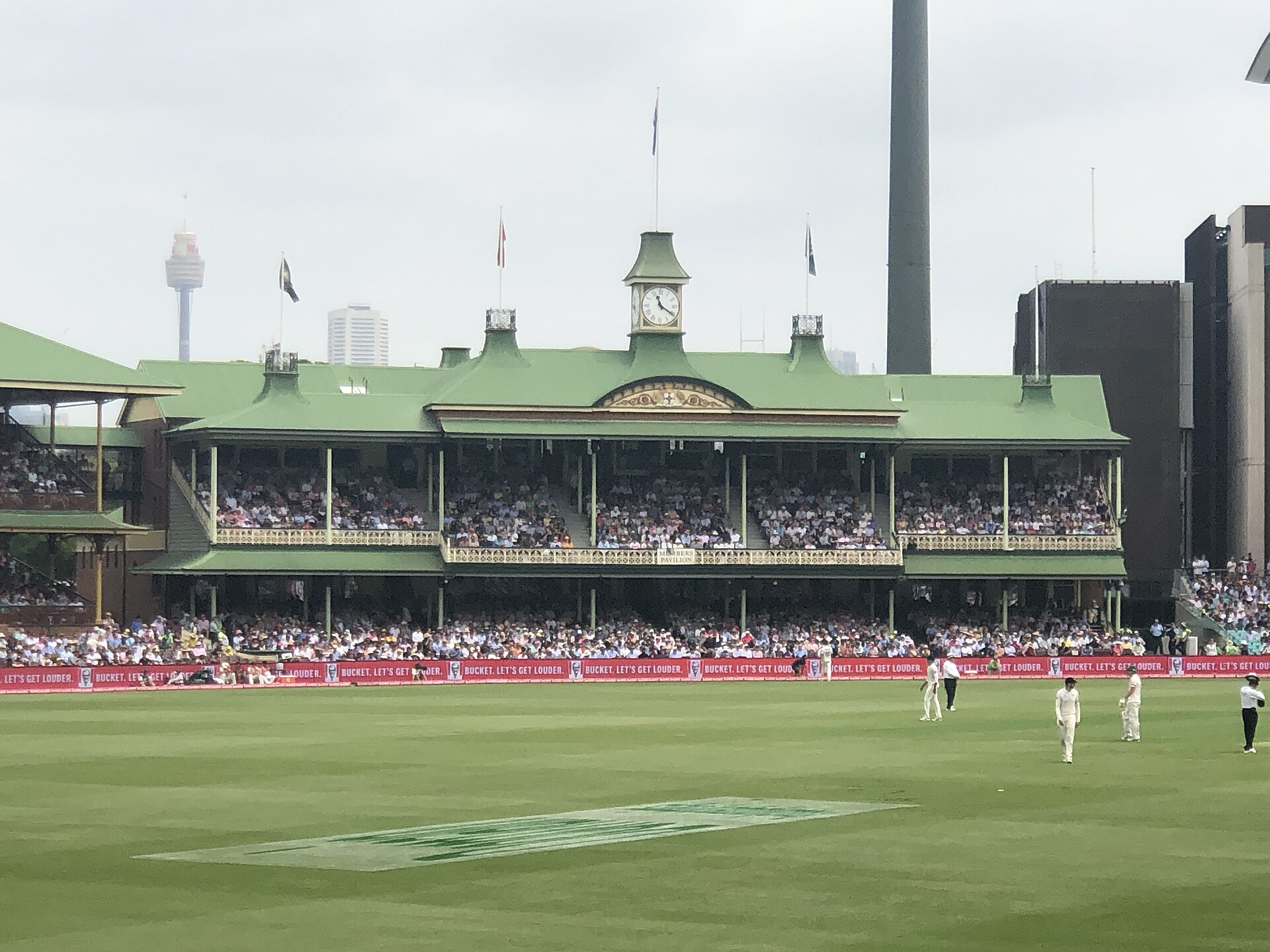 The members pavilion at the Sydney Cricket Ground during a Test match, the ground where the 2024-25 Border-Gavaskar Trophy was decided