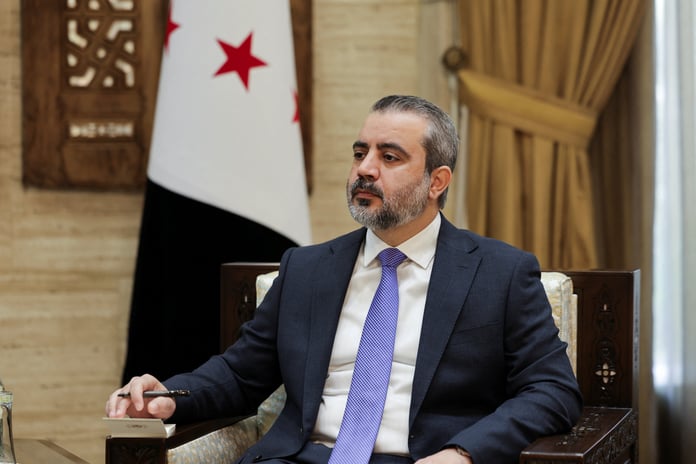 Syrian Foreign Minister Asaad al-Shaibani speaks with Reuters in Damascus Syria August 22 2026