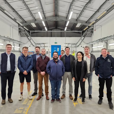 TAE Technologies team with UKAEA officials at Culham Campus nuclear fusion facility