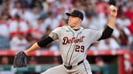 Tarik Skubal pitching for the Detroit Tigers before his blockbuster trade to the Los Angeles Dodgers at the 2026 MLB deadline