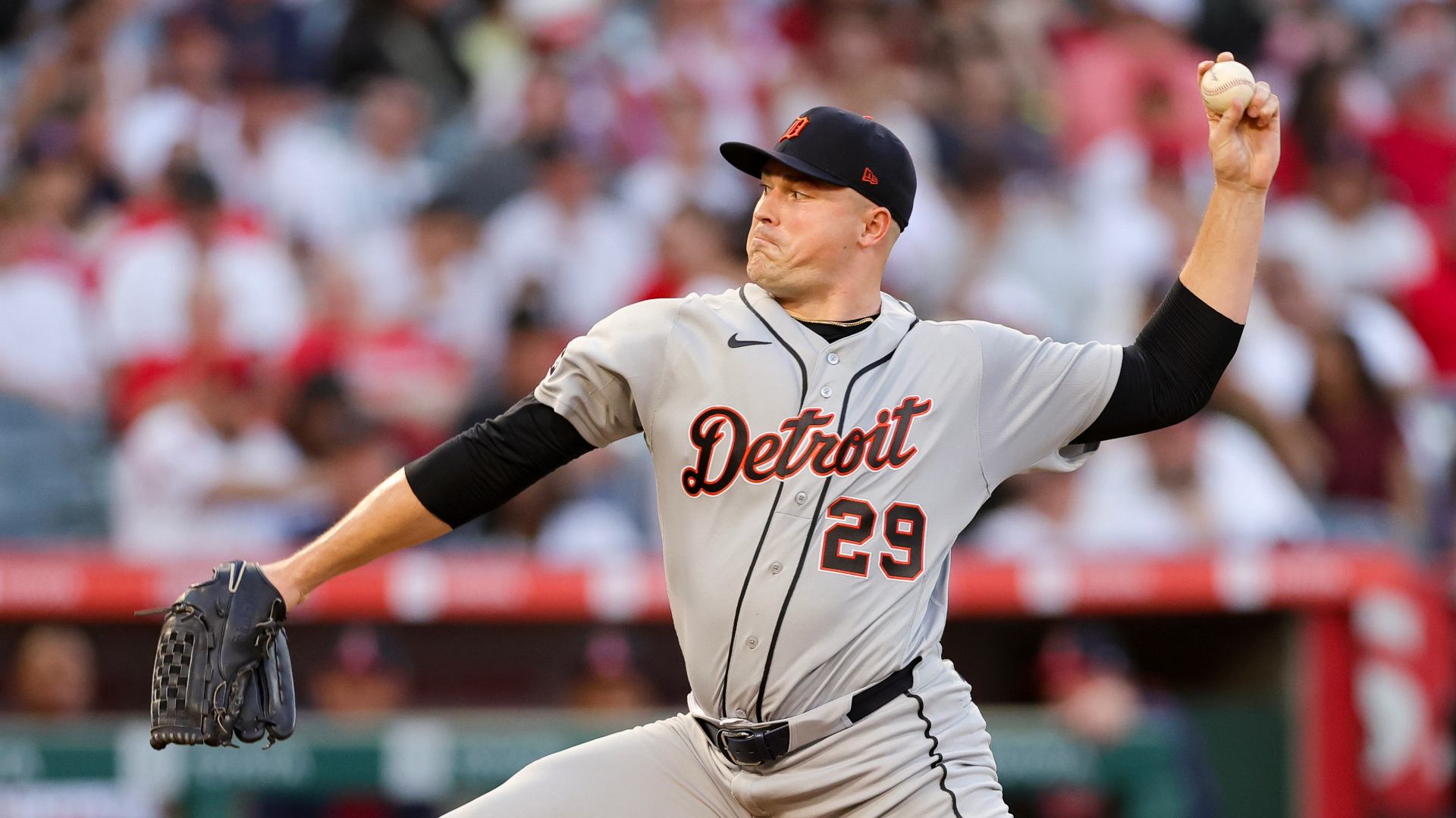 Tarik Skubal pitching for the Detroit Tigers before his blockbuster trade to the Los Angeles Dodgers at the 2026 MLB deadline
