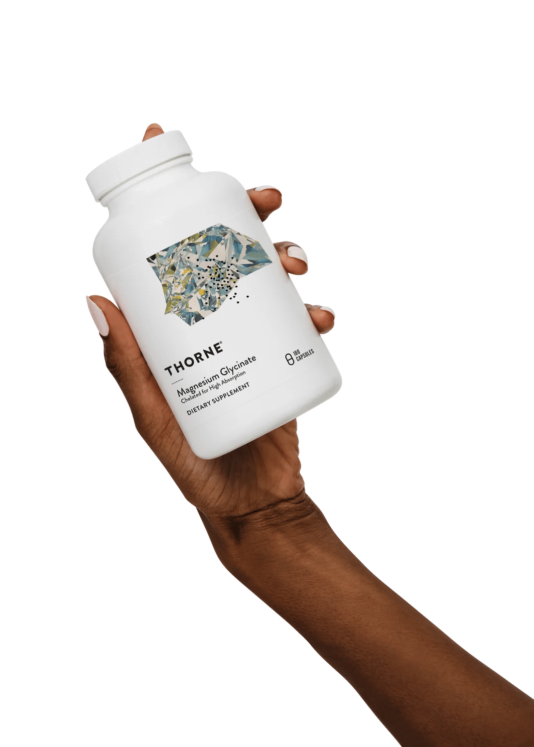Thorne Magnesium Glycinate supplement product bottle, part of the clinical supplement brand's wellness lineup being acquired by Procter & Gamble for $3.8 billion